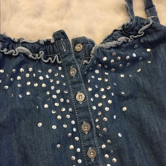 Denim Sparkle Romper ✨ - Picture 2 of 4